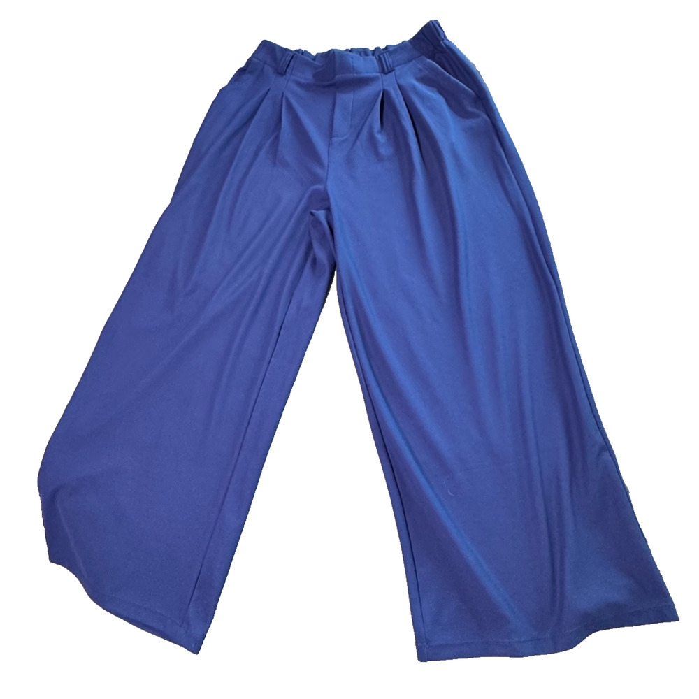NWT Halara High Rise Wide Leg Pull On Pleated Ponte Work Pants Office - Picture 4 of 7